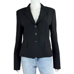 STRENESSE Black Split Cuff Blazer, Size 6 J0389